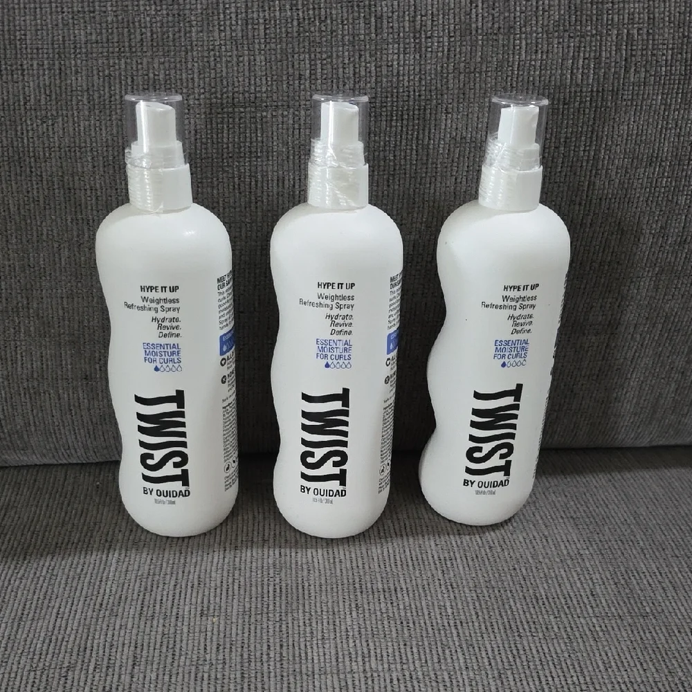Twist Hype It Up By Ouidad, Essential Moisture‎ For Curls, 10.5oz, Set Of 3, New